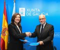 La Conselleira de Medio Ambiente de la Xunta de Galicia, Ángeles Vázquez Mejuto junto al Secretario de la Fundación Reina Sofía, José Luis Nogueira